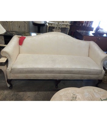 White Camelback Sofa